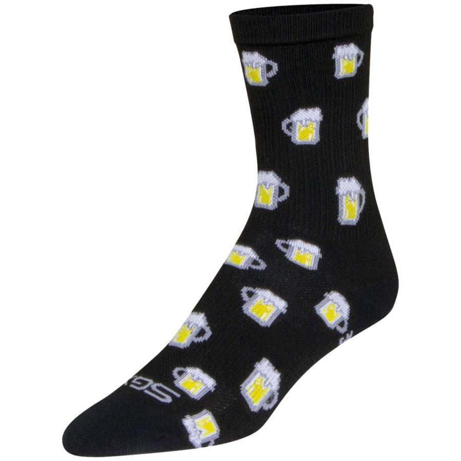 SockGuy SGX Pints Bike Socks - Black - Socks - Bicycle Warehouse