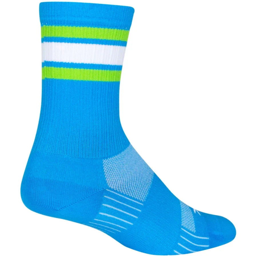 SockGuy Throwback SGX Bike Socks - Blue - Socks - Bicycle Warehouse