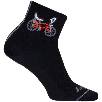 SockGuy Sting Ray Standard Classic Bike Socks - Black - Socks - Bicycle Warehouse