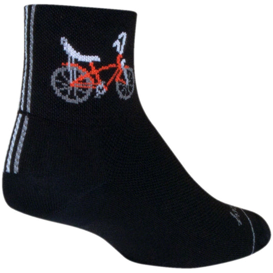 SockGuy Sting Ray Standard Classic Bike Socks - Black - Socks - Bicycle Warehouse
