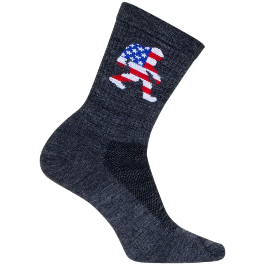 SockGuy Big Foot Wool Bike Socks - Gray - Socks - Bicycle Warehouse