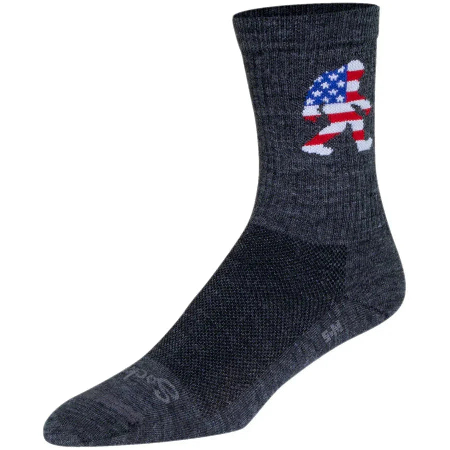 SockGuy Big Foot Wool Bike Socks - Gray - Socks - Bicycle Warehouse