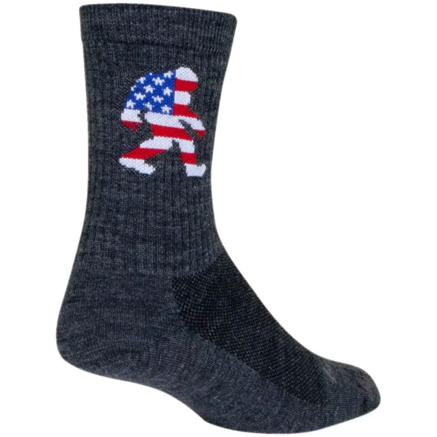 SockGuy Big Foot Wool Bike Socks - Gray - Socks - Bicycle Warehouse