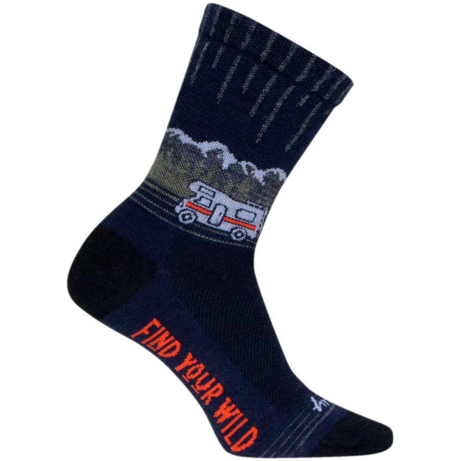 SockGuy Wild Wool Bike Socks - Black - Socks - Bicycle Warehouse