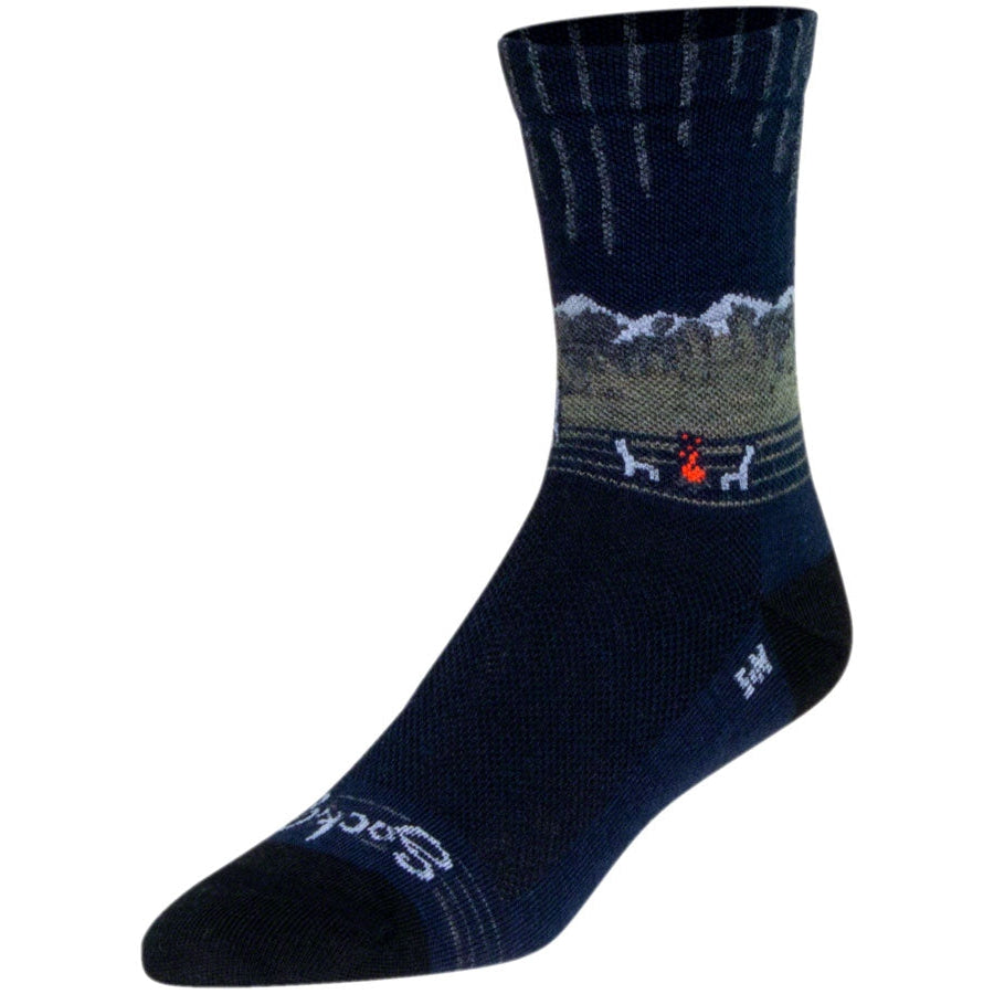 SockGuy Wild Wool Bike Socks - Black - Socks - Bicycle Warehouse