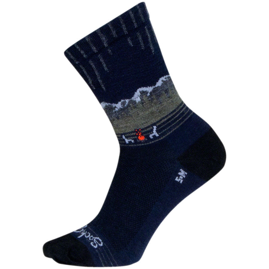 SockGuy Wild Wool Bike Socks - Black - Socks - Bicycle Warehouse