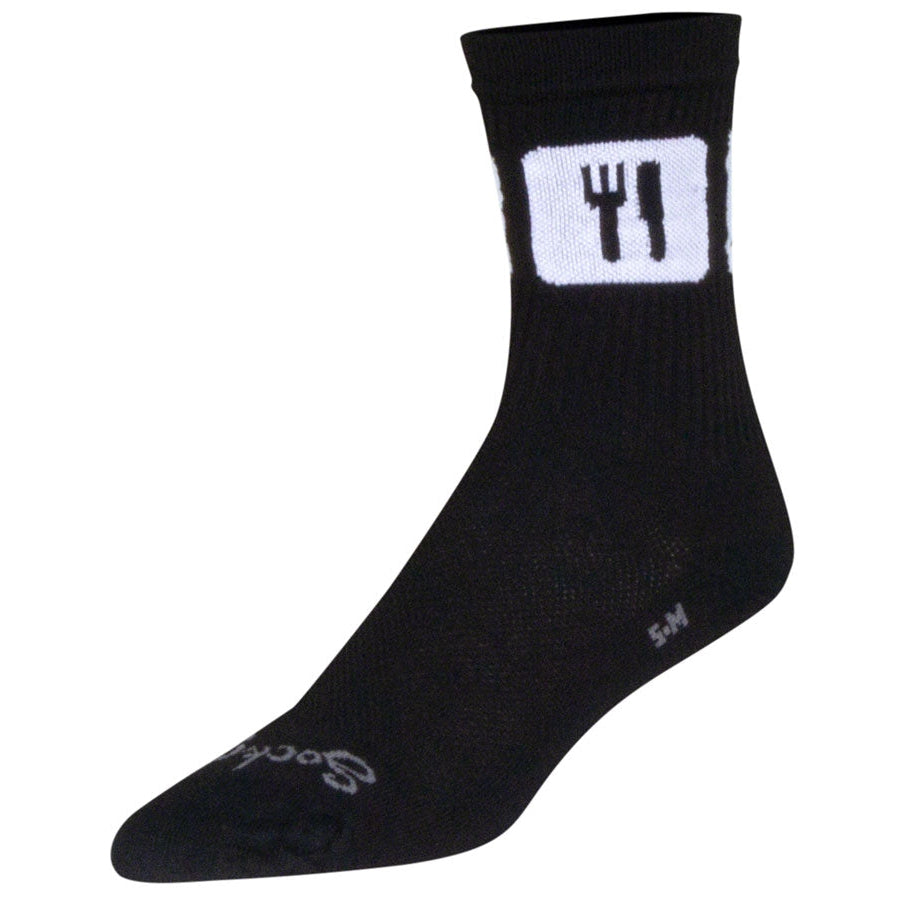 SockGuy Crew Repeats Bike Socks - Black - Socks - Bicycle Warehouse