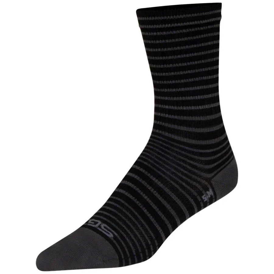 SockGuy SGX Black Stripes Bike Socks - Black - Socks - Bicycle Warehouse