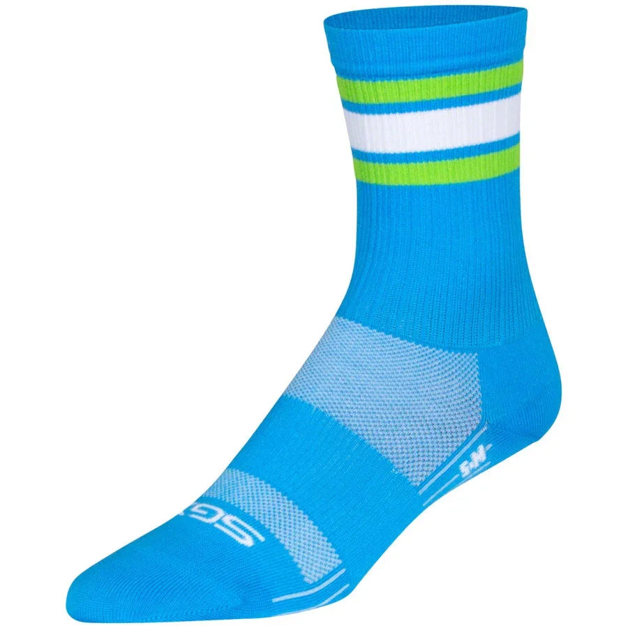 SockGuy SGX Throwback Bike Socks - Blue - Socks - Bicycle Warehouse