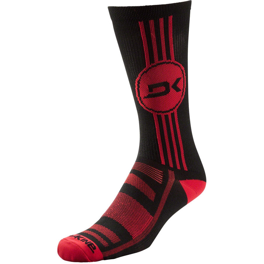 Dakine Singletrack Crew Bike Socks - Black/Red - Socks - Bicycle Warehouse