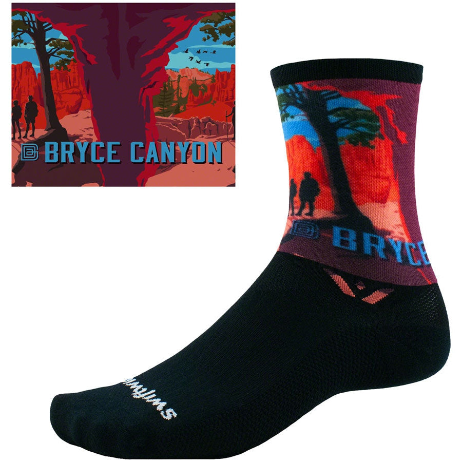 Swiftwick Vision Six Impression National Park Bike Socks - Impression Bryce Canyon - Socks - Bicycle Warehouse