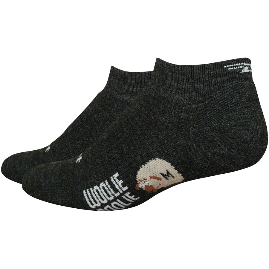 DeFeet Woolie Boolie D-Logo Socks - Black - Socks - Bicycle Warehouse