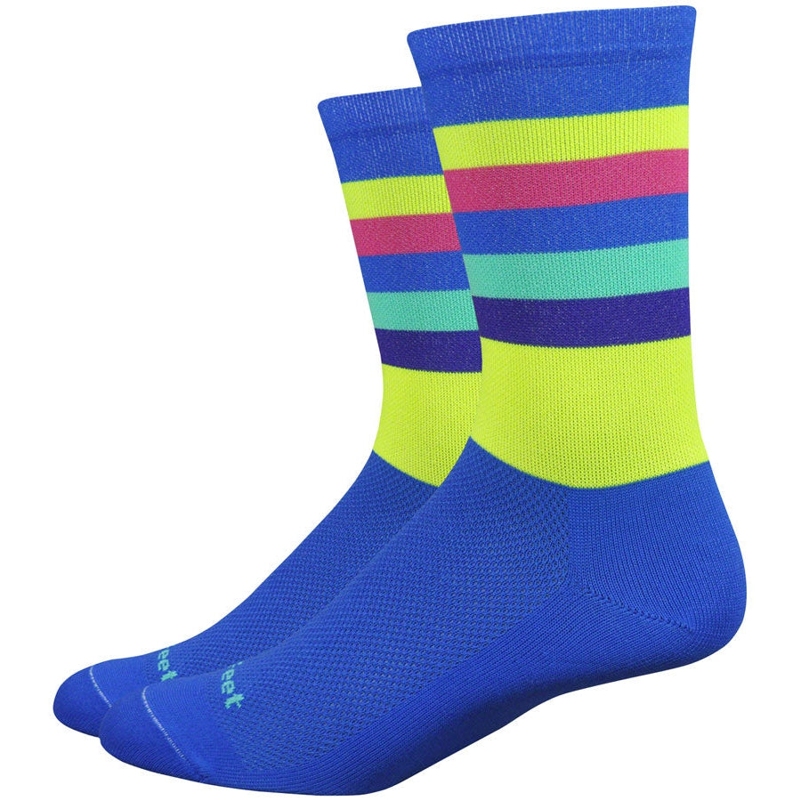 DeFeet Aireator Maverick Bike Socks - Blue - Socks - Bicycle Warehouse