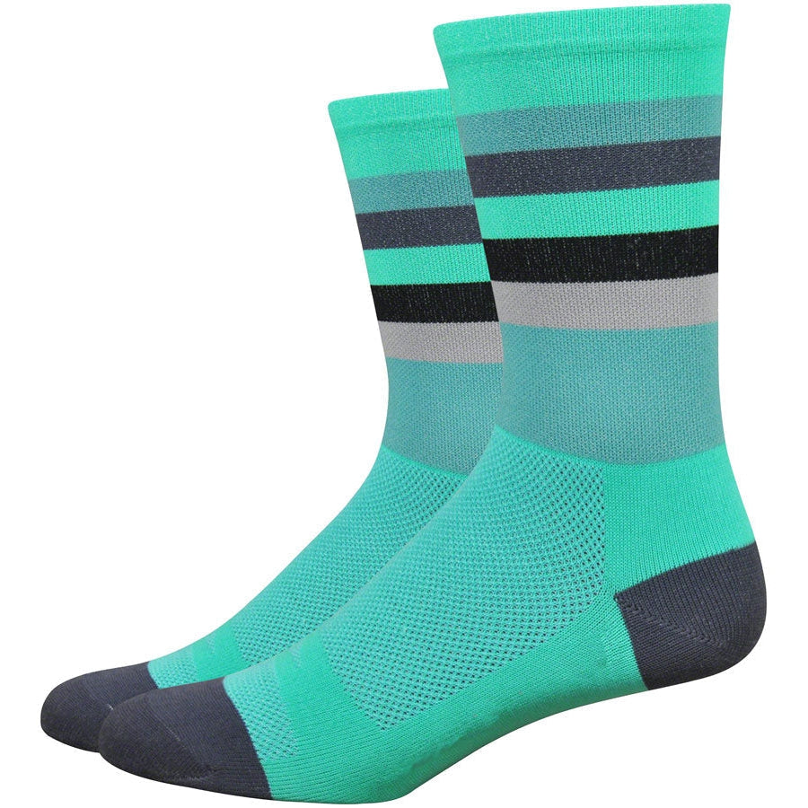 DeFeet Aireator Maverick Bike Socks - Mint Blue - Socks - Bicycle Warehouse