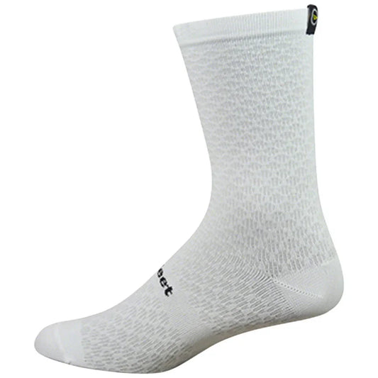 DeFeet Evo Mont Ventoux Bike Socks - White - Socks - Bicycle Warehouse
