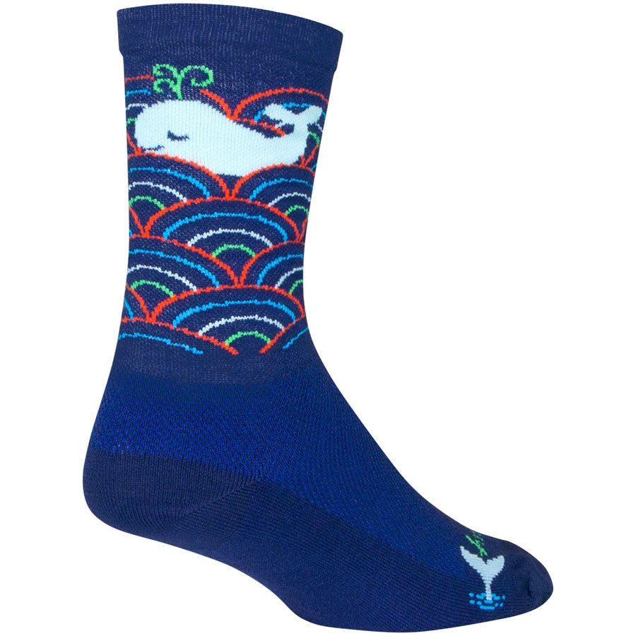 SockGuy Crew Oh Whale Bike Socks - Blue - Socks - Bicycle Warehouse