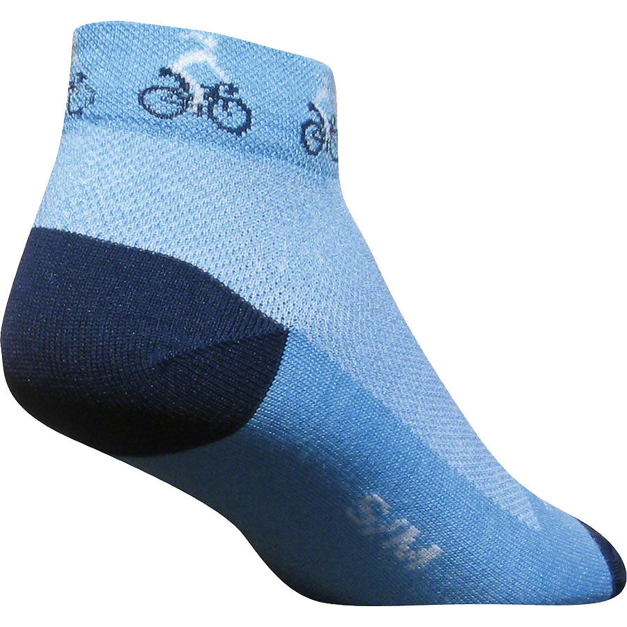 SockGuy Classic Ponytail Women's Bike Socks - Blue - Socks - Bicycle Warehouse