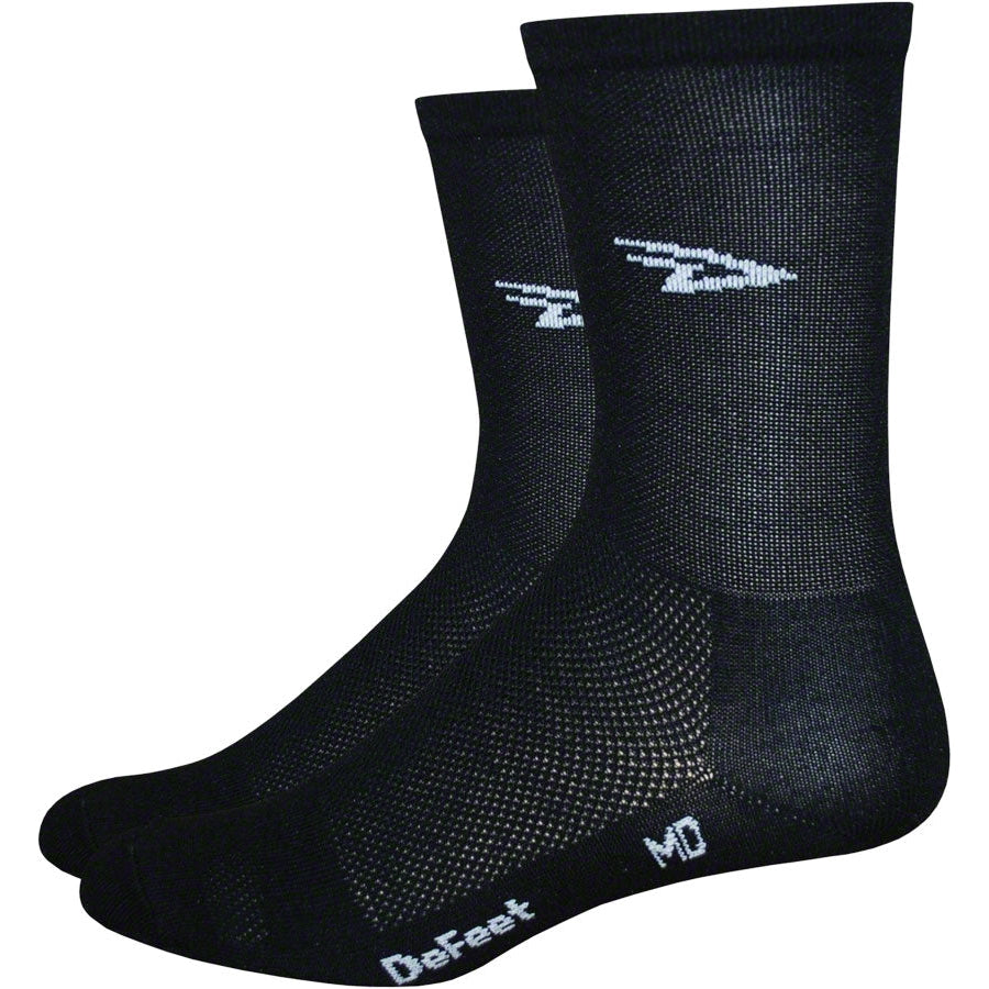 DeFeet Aireator D-Logo Bike Socks - Black - Socks - Bicycle Warehouse