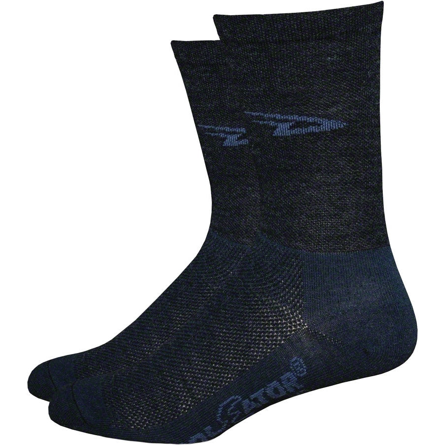 DeFeet Wooleator D-Logo Bike Socks - Black - Socks - Bicycle Warehouse