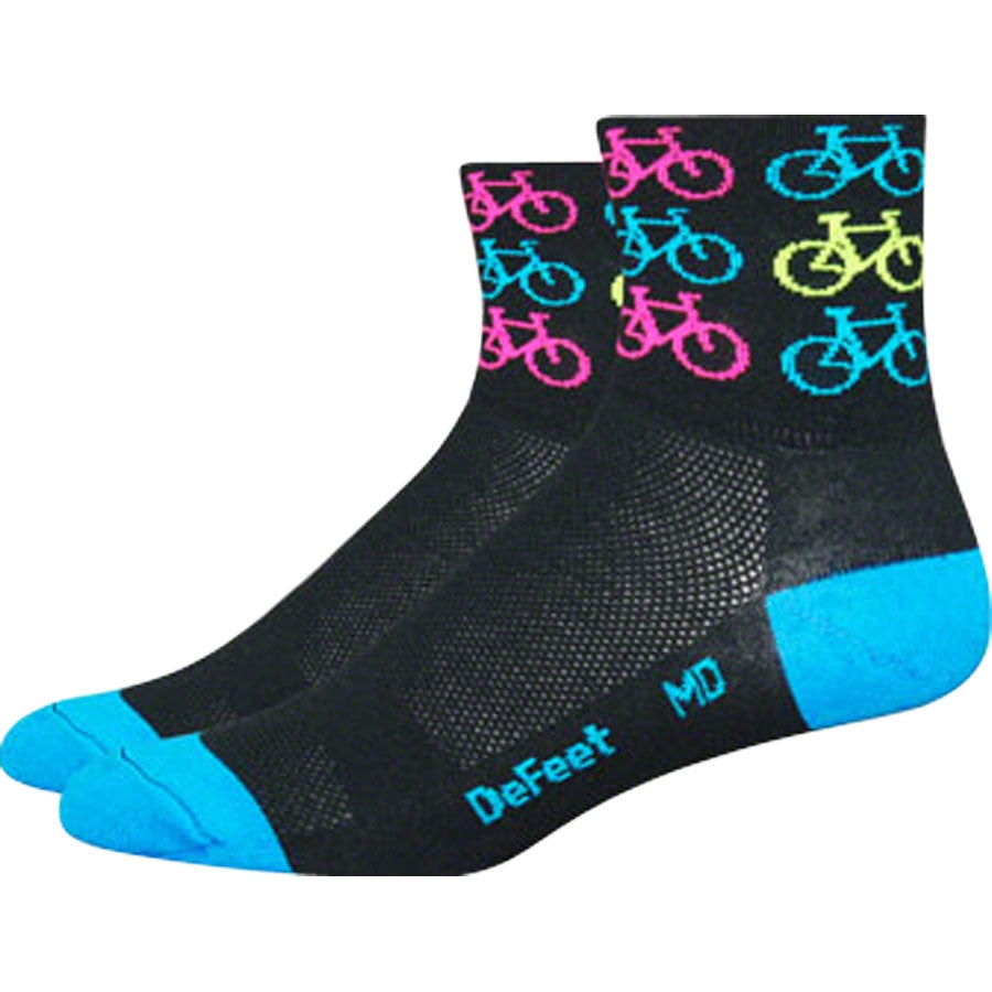 DeFeet Aireator Cool Bike Socks - Black - Socks - Bicycle Warehouse