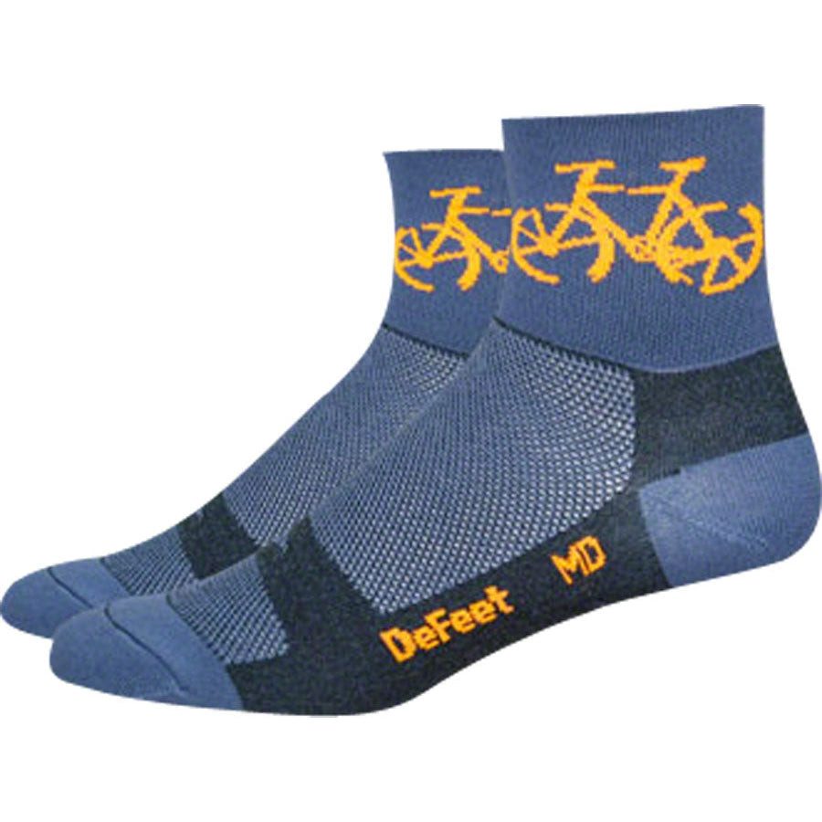 DeFeet Aireator Townee Bike Socks - Blue - Socks - Bicycle Warehouse