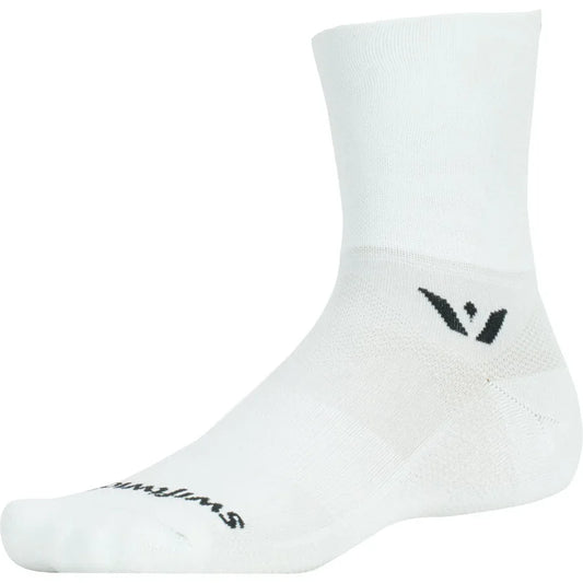 Swiftwick Aspire Four Bike Socks - White - Socks - Bicycle Warehouse