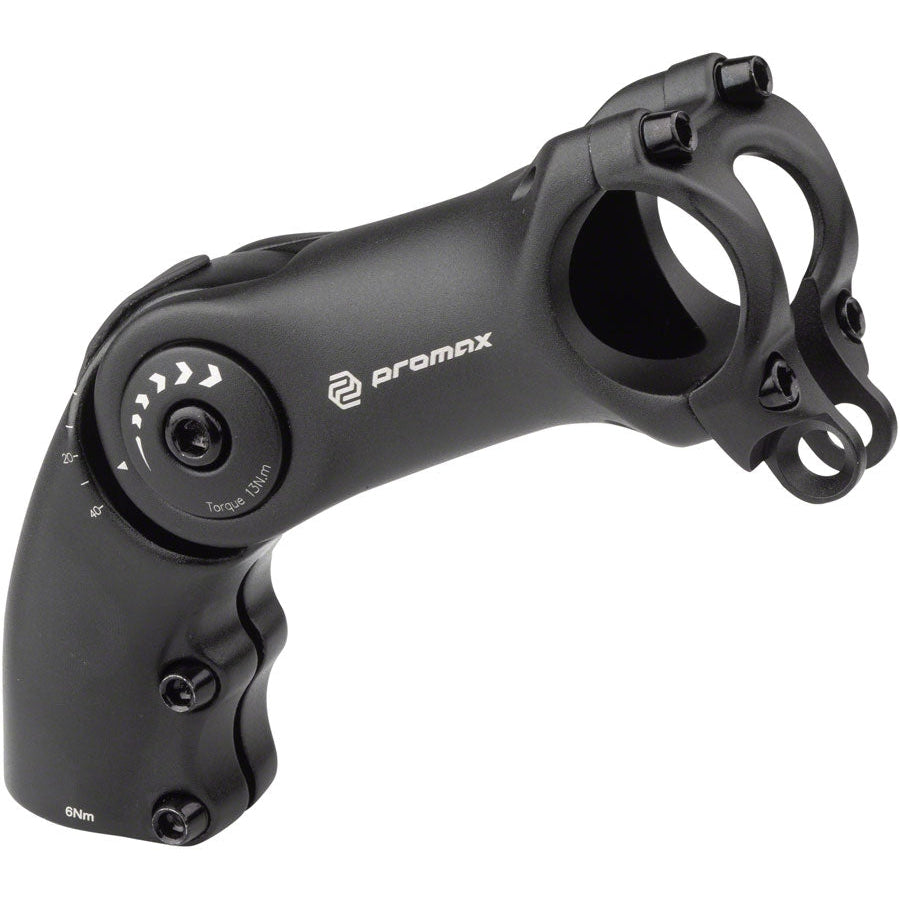 Promax Promax MA-504L Bike Stem 31.8mm, Adjustable Threadless w/Light Mount Black - Stems - Bicycle Warehouse