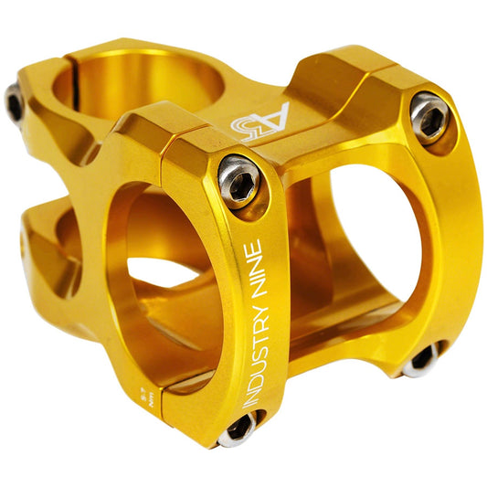 Industry Nine A35 Bike Stem - 35mm Clamp, +/-5, 1 1/8", Aluminum, Gold - Stems - Bicycle Warehouse