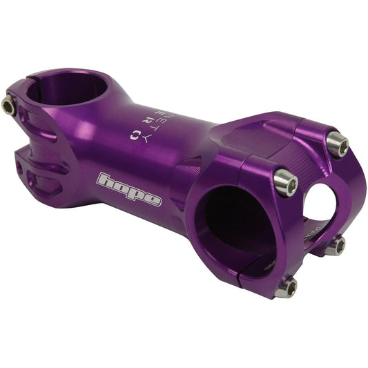 Hope XC Mountain Bike Stem - 31.8 Clamp, +/-0, 1 1/8", Purple - Stems - Bicycle Warehouse