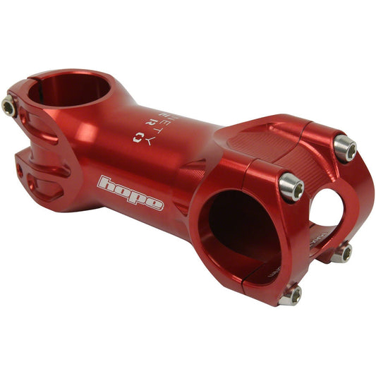 Hope XC Mountain Bike Stem - 31.8 Clamp, +/-0, 1 1/8", Red - Stems - Bicycle Warehouse