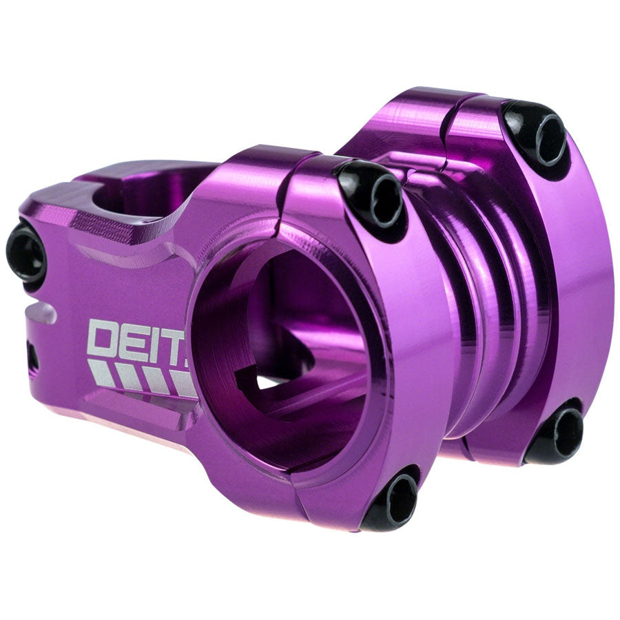 Deity Components Copperhead Stem - 31.8 mm Clamp, +/-0, 1 1/8", Purple - Stems - Bicycle Warehouse