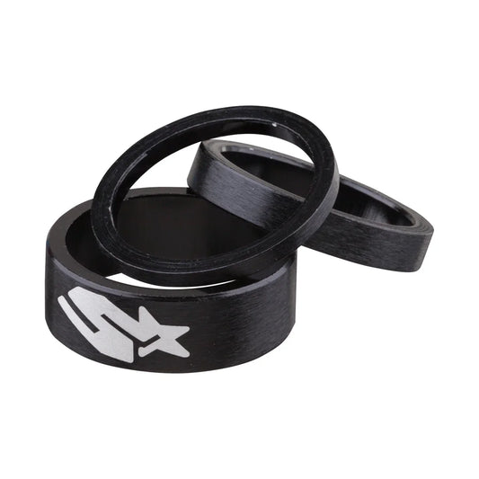 Spank Bike Headset Spacer Kit 3/6/12mm - Black - Parts - Bicycle Warehouse