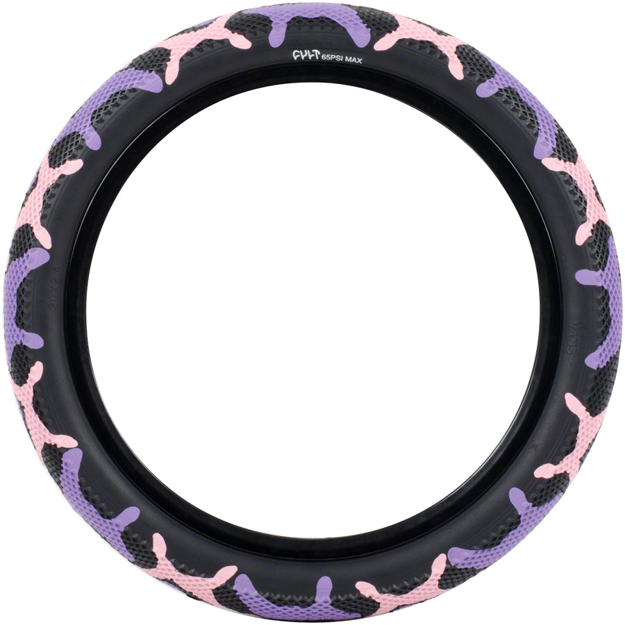 Cult  X Vans Tire - 14 x 2.2, Clincher, Wire, Purple Camo/Black