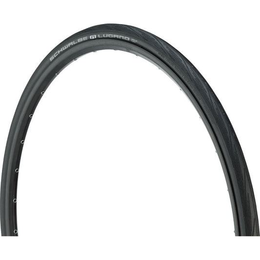 Schwalbe  Lugano Tire - 700 x 28, Clincher, Wire, Black, Active Line