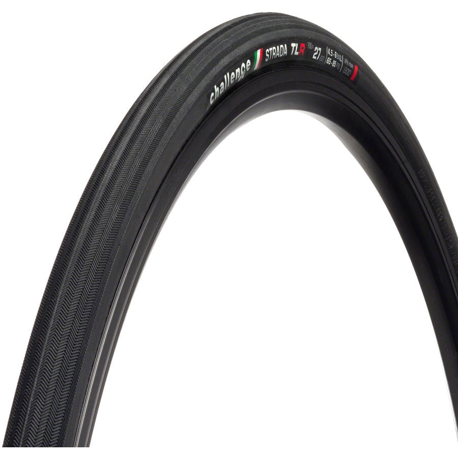 Challenge  Strada Race Tire - 700 x 27, Tubeless, Folding, Black/Brown