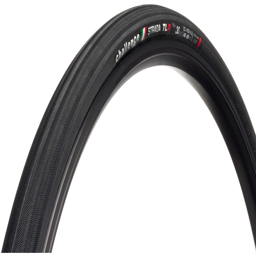 Challenge  Strada Race Tire - 700 x 30, Tubeless, Folding, Black/Brown