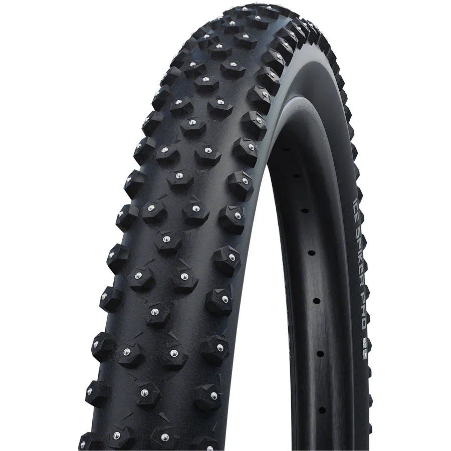 Schwalbe  Ice Spiker Pro Tire - 26 x 2.1, Clincher, Wire, Black, Performance, RaceGuard, Winter, 361 Studs