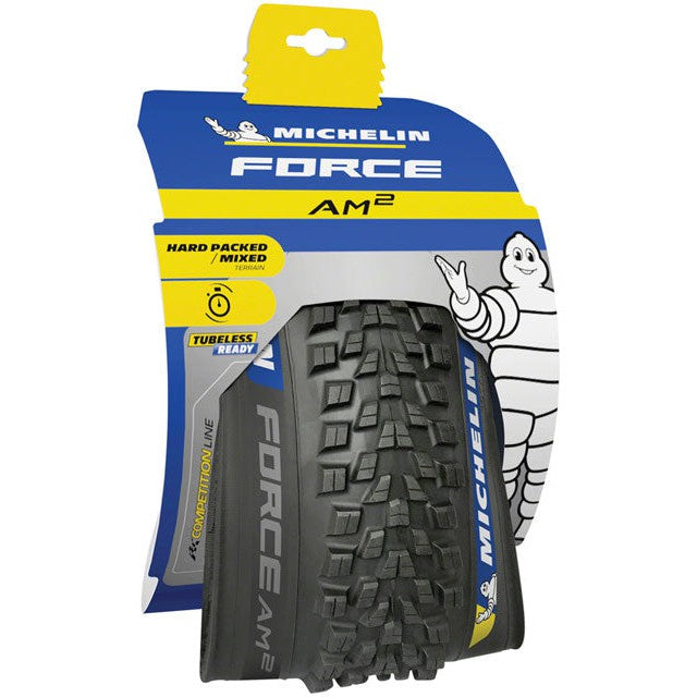 Michelin Force AM2 Mountain Bike Tire - 27.5 x 2.6, Tubeless, Folding, Black, Competition - Tires - Bicycle Warehouse