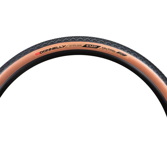 Donnelly Sports Donnelly Sports EMP Gravel Bike Tire - 700 x 45, Tubeless, Folding, Black/Tan - Tires - Bicycle Warehouse