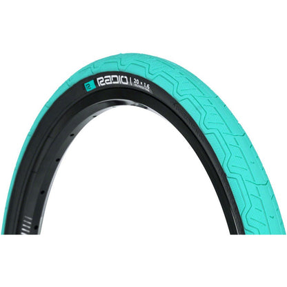 Radio Raceline Oxygen BMX Bike Tire - 20 x 1.6, Clincher, Folding, Teal/Black, 120 TPI - Tires - Bicycle Warehouse