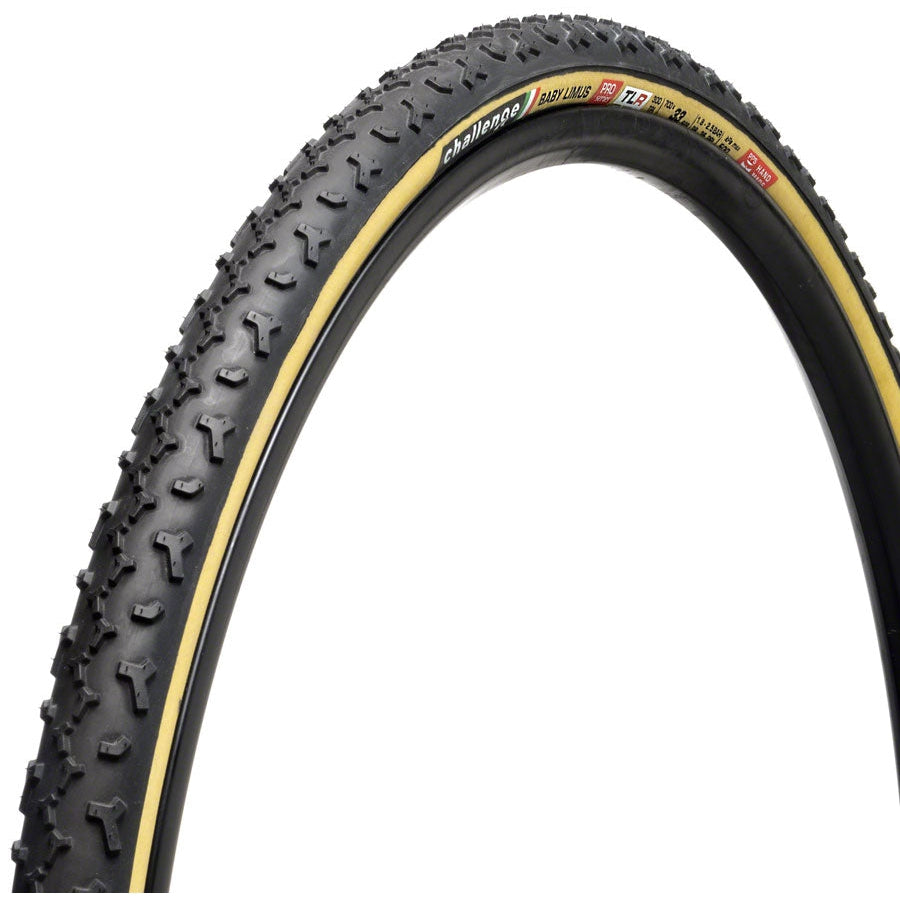 Challenge  Baby Limus Pro Tire - 700 x 33, Tubeless, Folding, Black/Tan, Handmade