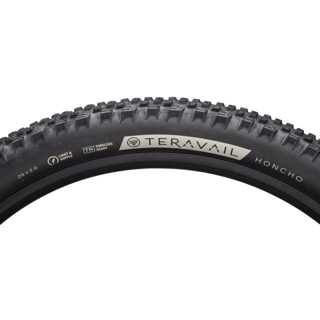 Teravail Honcho Mountain Bike Tire - 29 x 2.6, Tubeless, Folding, Black, Durable, Grip Compound - Tires - Bicycle Warehouse