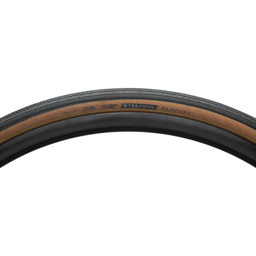 Teravail Rampart Gravel Bike Tire - 700 x 32, Tubeless, Folding, Tan, Light and Supple, Fast Compound - Tires - Bicycle Warehouse