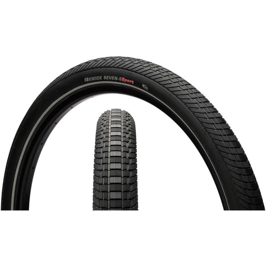 Kenda  Kwick Seven.5 Tire - 27.5 x 2.4, Clincher, Wire, Black/Reflective, 60tpi, KS