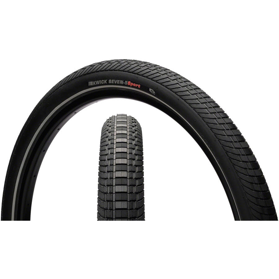 Kenda  Kwick Seven.5 Tire - 27.5 x 2.2, Clincher, Wire, Black/Reflective, 60tpi, KS