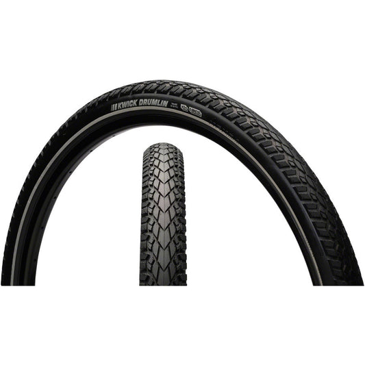 Kenda  Kwick Drumlin Tire - 700 x 42, Clincher, Wire, Black/Reflective, 60tpi