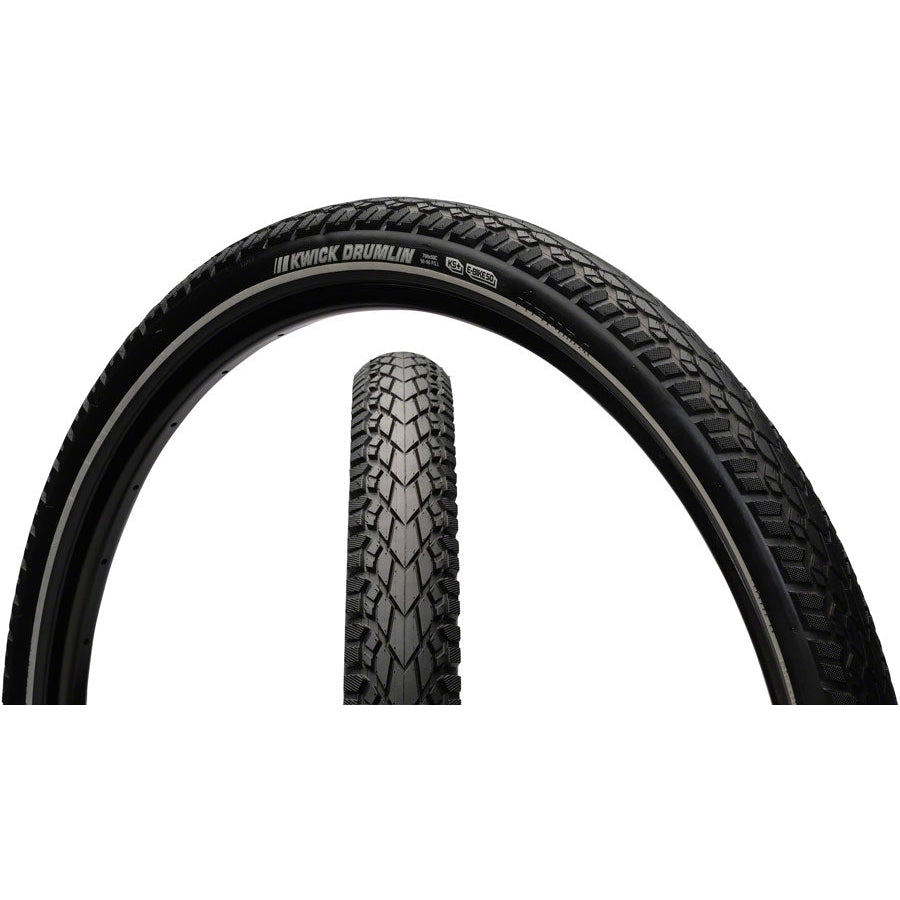 Kenda  Kwick Drumlin Tire - 700 x 45, Clincher, Wire, Black/Reflective, 60tpi