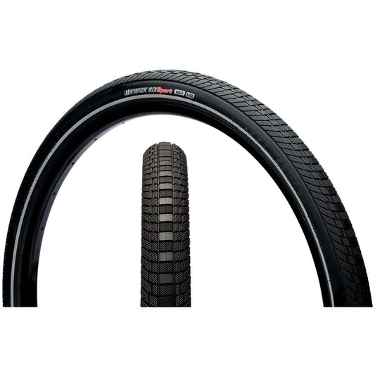 Kenda  Kwick Six Tire - 26 x 1.75, Clincher, Wire, Black/Reflective, 60tpi, KS