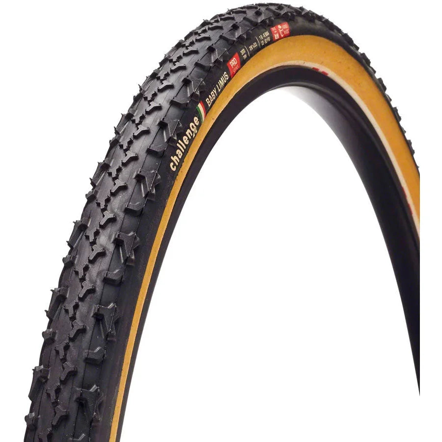 Challenge  Baby Limus Pro Tire - 700 x 33, Tubular, Black/Tan, Handmade