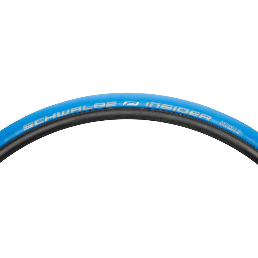 Schwalbe  Insider Trainer Tire: 700 x 23c, Folding Bead, Performance Line, Performance Compound, Blue